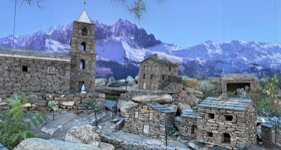 village corse miniature Cariolu à Ponte Novu en Corse