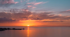 coucher de soleil à Propriano en Corse - Corsican sunset at Propriano