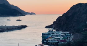 coucher de soleil à Porto en Corse