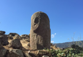 Statue menhir sur le site de Filitosa, commune de Solacaro en Corse ©MadoZiruddu 