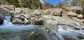 Cascades de l'Agnone dans la forêt de Vizzavona en Corse
