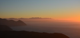 coucher de soleil sur les côtes du Cap Corse